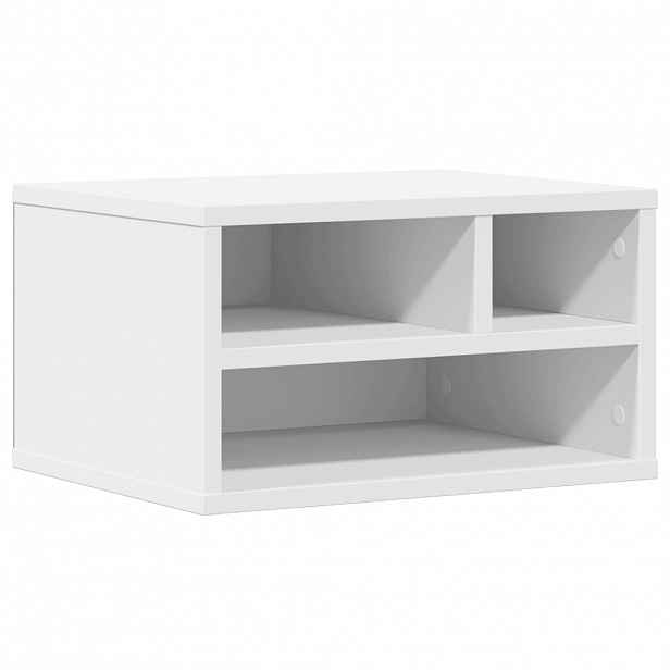 vidaXL Stojan na tiskárnu bílý 40 x 32 x 22,5 cm kompozitní dřevo