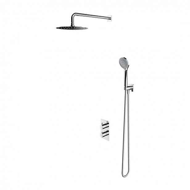 OMNIRES Y - Sprchový set s termostatem pod omítku, s tělesem, průměr 25 cm, 5 proudů, chrom SYSYT01XCR