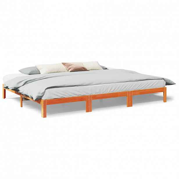 vidaXL Rodinný rám postele bez matrace voskově hnědá 240x200 cm dřevo