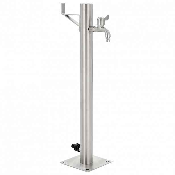 vidaXL Zahradní sloupek na vodu nerezová ocel kulatý 65 cm