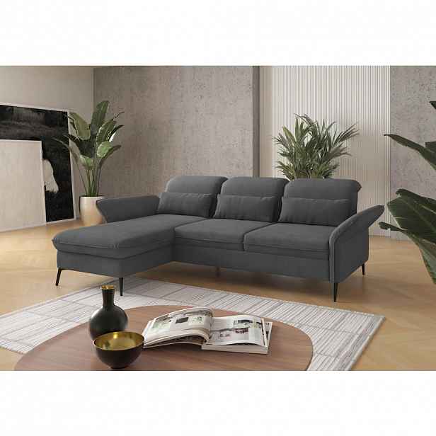 Sit & More ROHOVÁ SEDAČKA, textil, šedá