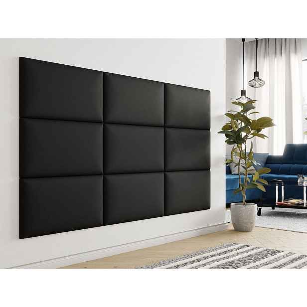 Čalouněný panel na zeď 70x40 PAG - černá ekokůže