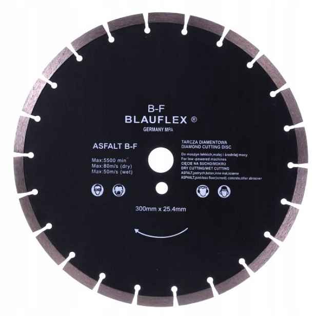 Diamantový Kotouč 300 mm x 4 mm pro řezání asfaltu Bf, segmentový, silný