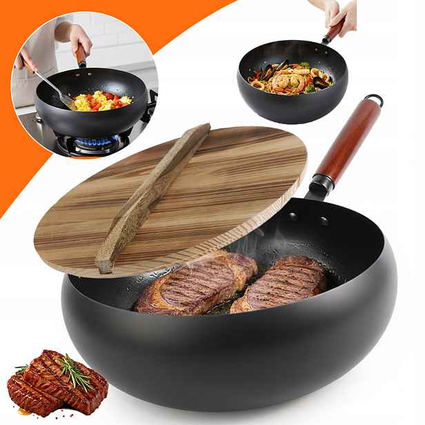 Litinová Pánev 28 CM Žáruvzdorná Vůči Ohni Grilu A Všem Deskám