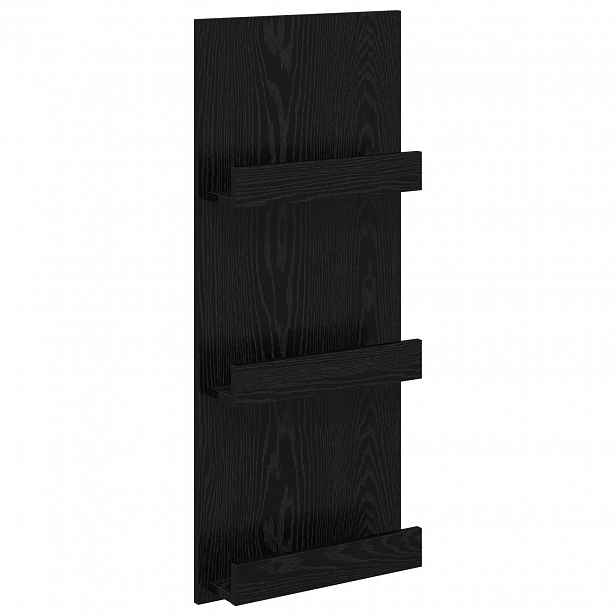 vidaXL Regál na časopisy Černý dub 43 x 11 x 102 cm Kompozitní dřevo