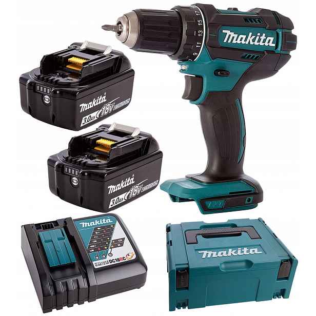 Aku Šroubovák 18V 62Nm 2x3Ah Makita DDF482RFJ kufr