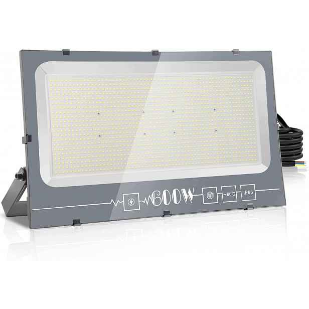 Led Venkovní Lampa 600 W Teplá Bílá IP65 Reflektorová 60 000 LM