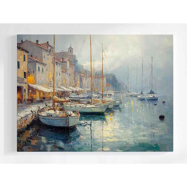 Plakát Město Jižní Itálie Chorvatsko Přístav Lodě 100x75