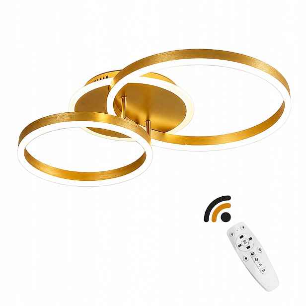 stropní svítidlo Led Zlaté Stmívatelné 60 CM S Dálkovým Ovládáním 75 W