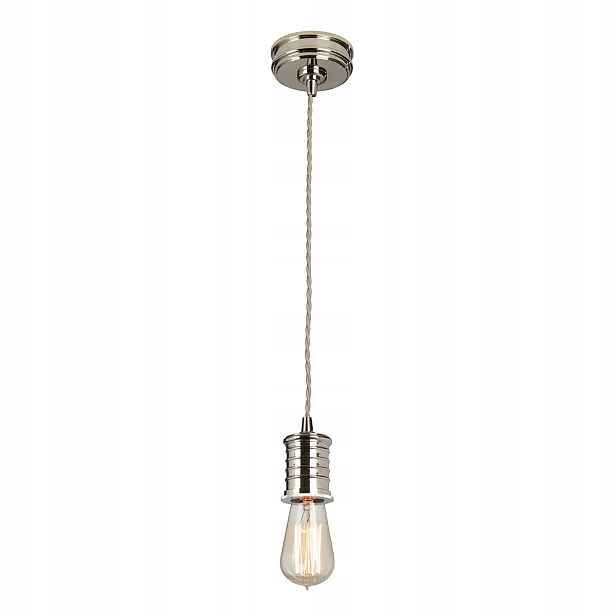 Retro závěsná bodová lampa leštěný nikl nad stolem ostrovní bar Elstead