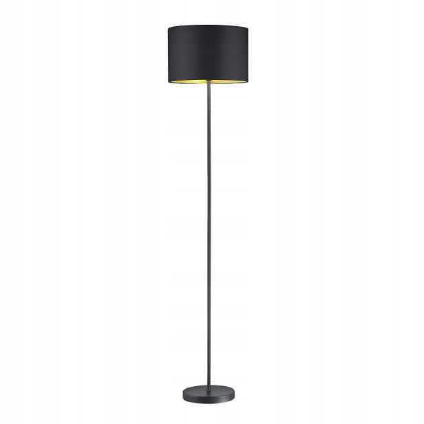 Stojací podlahová lampa s černým stínítkem Trio