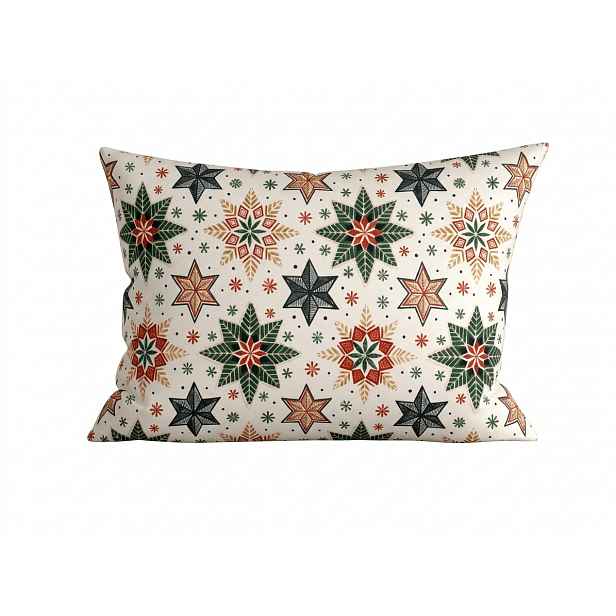 Povlak na polštář z mikrovlákna CHRISTMAS STAR 70x90 cm, barevný