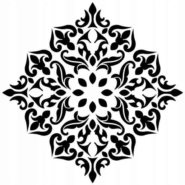Šablona Na Ozdobné Omítky LuxBud Mandala 14 92x92 cm Moderní