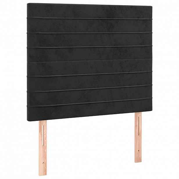 vidaXL Čelo postele černé 100x5x118/128 cm sametové