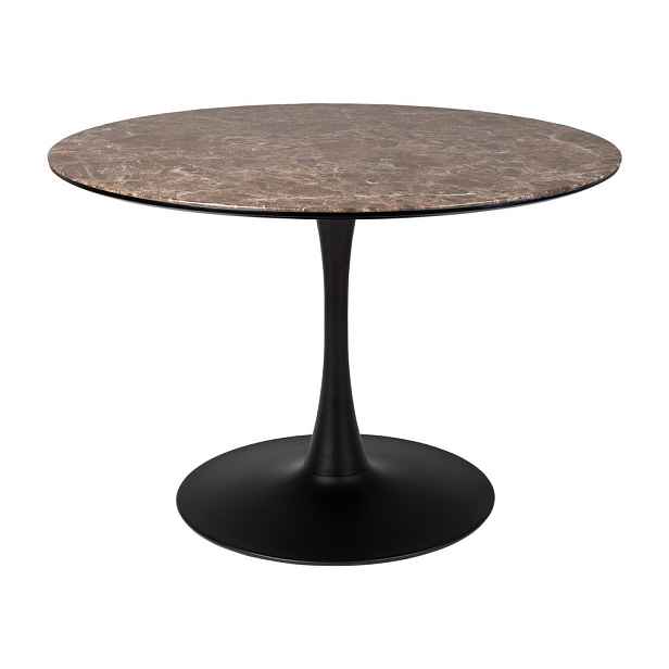 Kulatý jídelní stůl s deskou v dekoru mramoru ø 110 cm Maru – White Label