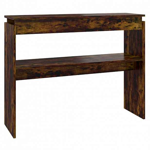 vidaXL Konzolový stolek kouřový dub 102 x 30 x 80 cm kompozitní dřevo