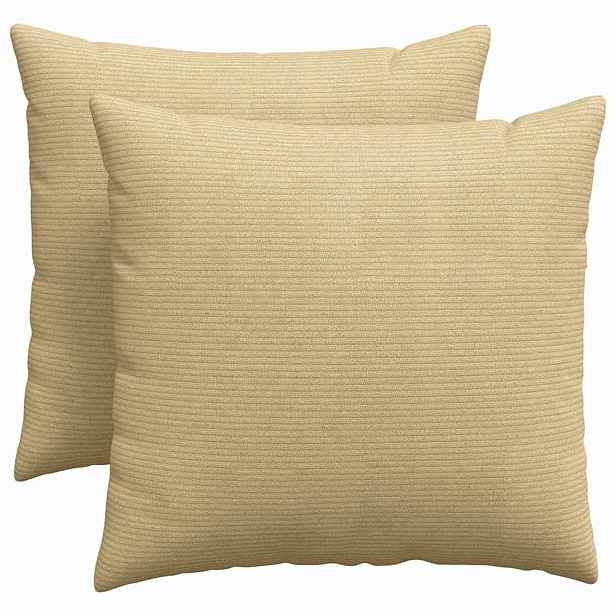 vidaXL Pohovkové polštáře 2 pcs Šedozelená 50 x 50 cm Žebrovaná látka