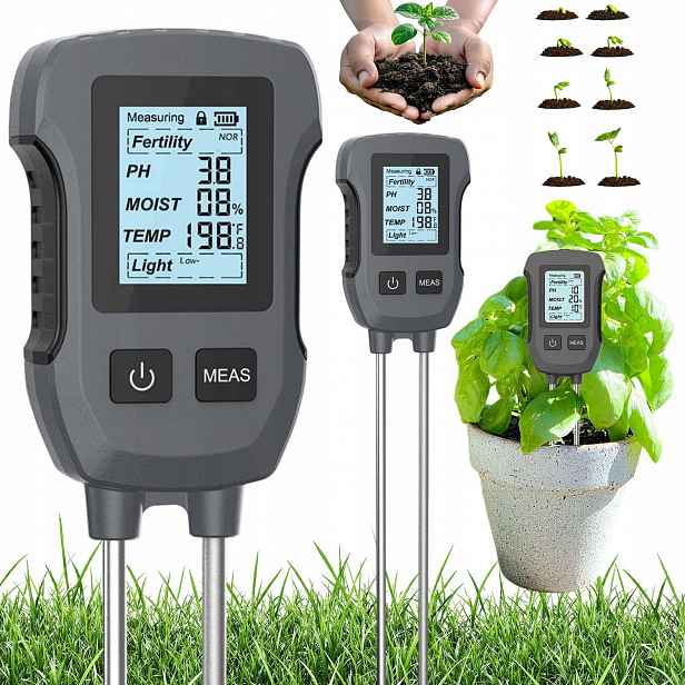 Kyseloměr Půdy Tester Substrátu Ph Zeminy 5V1 Půdní Měřič Vlhkosti