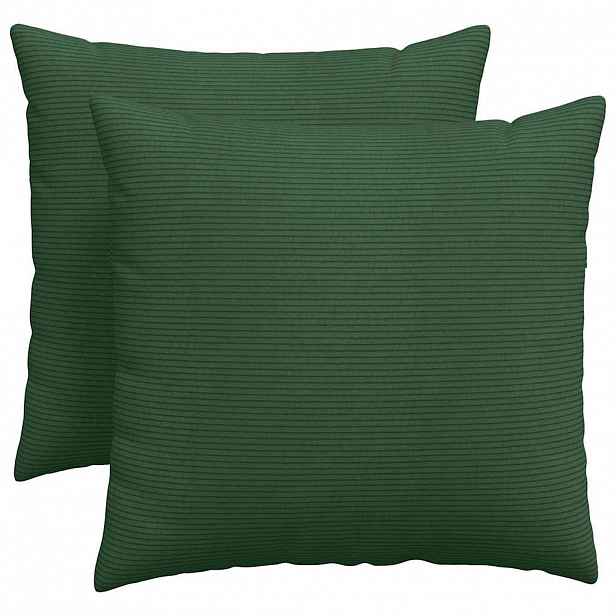 vidaXL Pohovkové polštáře 2 pcs Tmavě zelená 50 x 50 cm