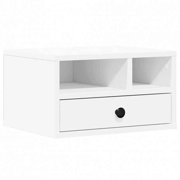 vidaXL Stojan na tiskárnu bílý 40 x 32 x 22,5 cm kompozitní dřevo