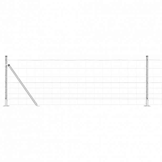 vidaXL Svařovaná drátěná plotina s betonovou základnou 50 x 0,8 m