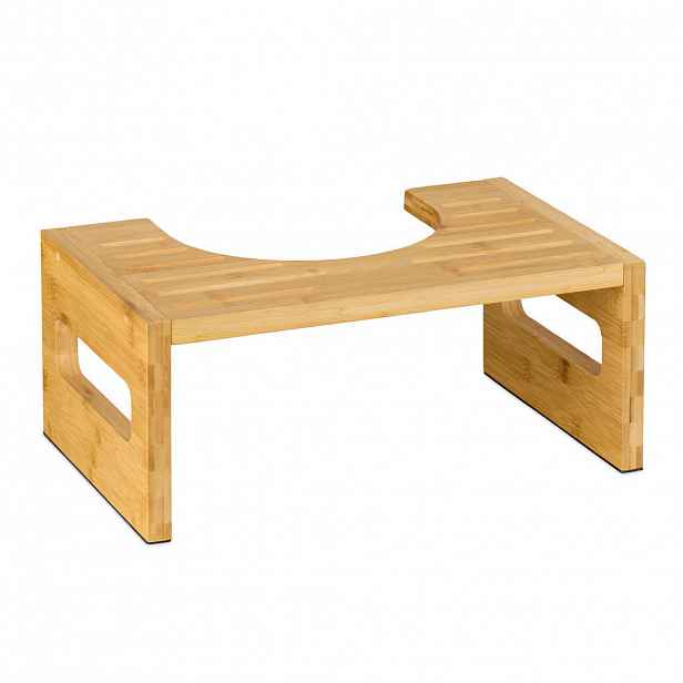 Relaxdays STUPÍNEK přírodní bambus WC 18,5 cm