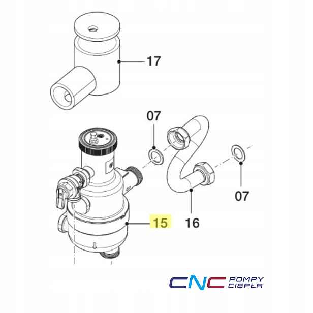 Vaillant 8000048871 Separátor nečistot pro tepelné čerpadlo aroTHERM
