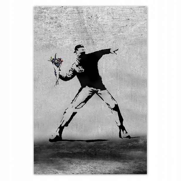Plakáty 135x200 Banksy Vrhač květin