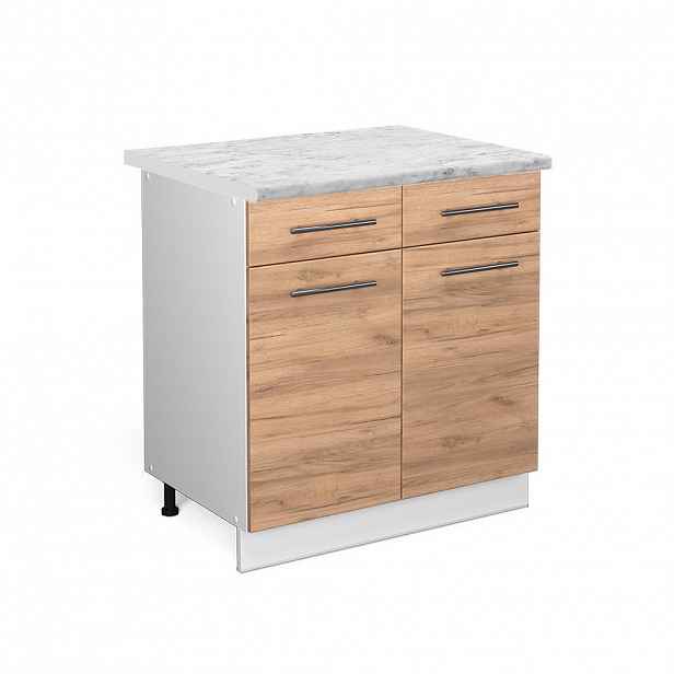 Vicco SPODNÍ SKŘÍŇKA KUCHYŇSKÉ LINKY Fame-Line Zlatý mocný dub 80 cm , PD Mramor