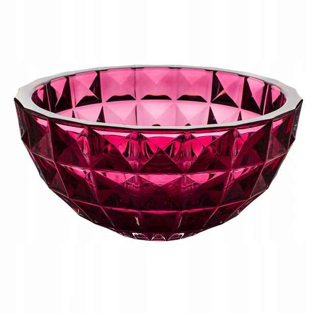 Bohemia Diamond Pink Křišťálová Miska 280 MM