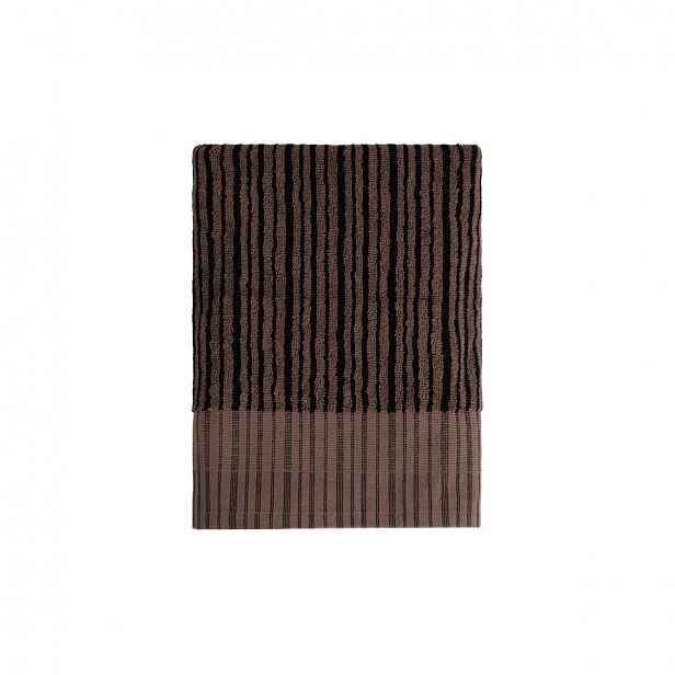 Ručník Demi s hnědo-černými pruhy 70 x 130 cm Homla