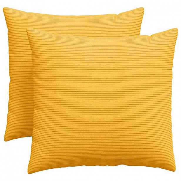 vidaXL Pohovkové polštáře 2 pcs Světlá žlutá 50 x 50 cm