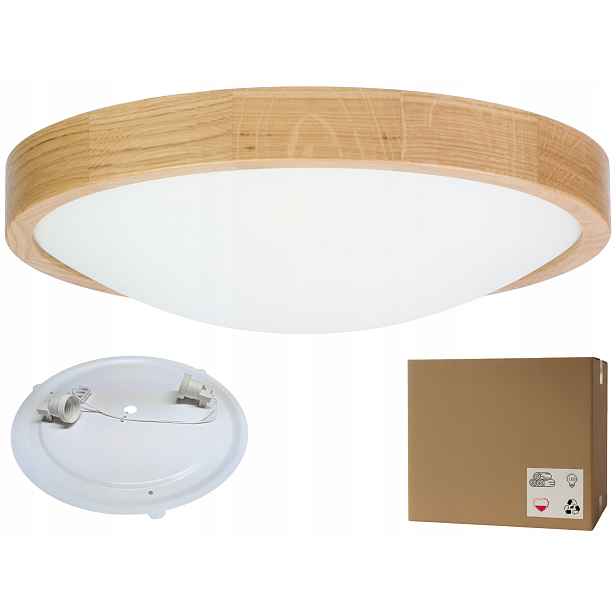 Lampa do kuchyně obývacího pokoje kulatá stropní Orion Stropní Svítidlo fi375 Dub Stylová