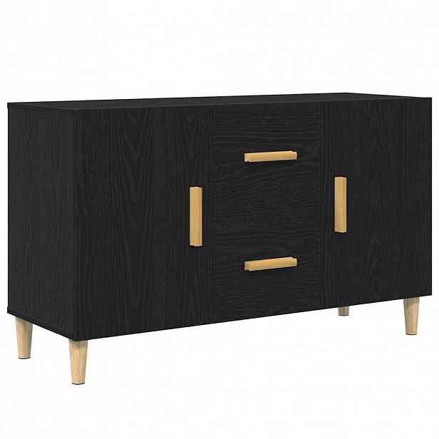 vidaXL Příborník Černý dub 100x36x60 cm Dřevěná konstrukce