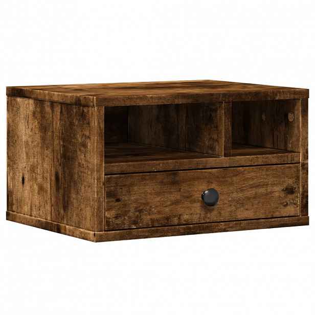 vidaXL Stojan na tiskárnu kouřový dub 40x32x22,5 cm kompozitní dřevo