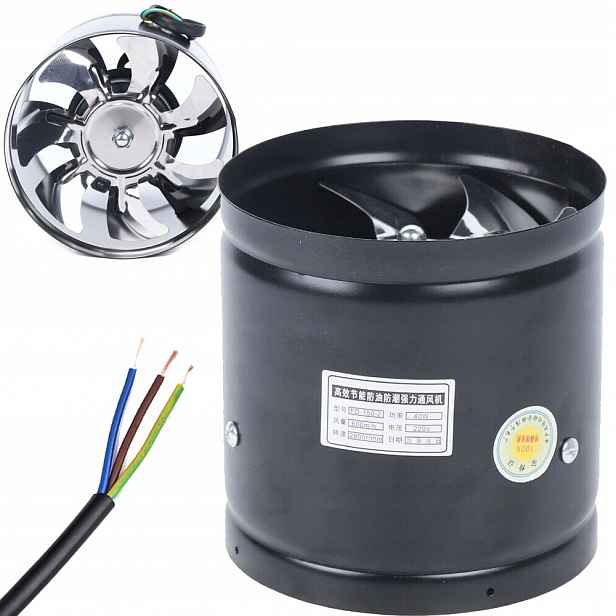 150Mm Kanálový ventilátor Ventilační axiální 40W Výkonný 500M³/h Bedee