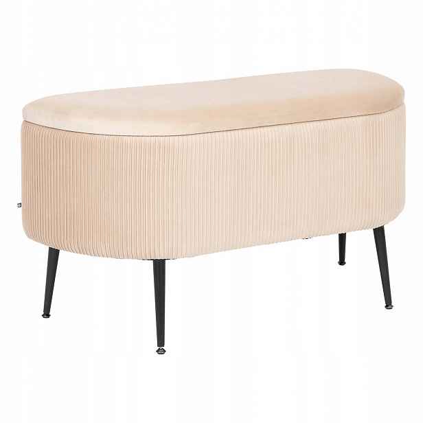 Lavice do předsíně s úložným prostorem Mdf béžová 100x40x53 cm