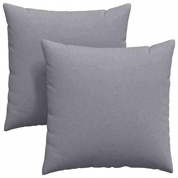 vidaXL Pohovkové polštáře 2 ks textil Světle šedá 60 x 60 cm