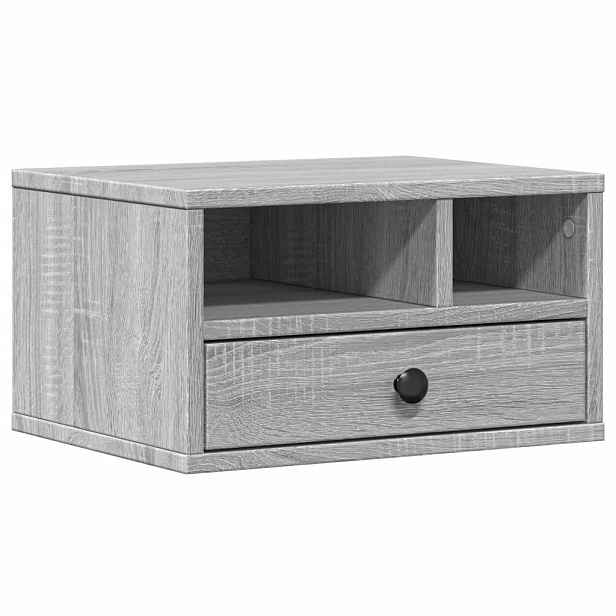 vidaXL Stojan na tiskárnu šedý sonoma 40x32x22,5 cm kompozitní dřevo