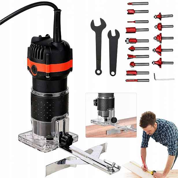 Elektrická Frézka 800W 30000 Ot/min Pro Dýhy A Plastové Desky