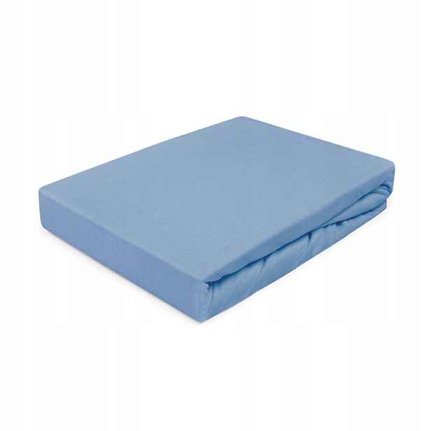Prostěradlo jersey s gumou, silné, prémiové, 200x220, modré