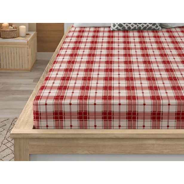 Prostěradlo z mikrovlákna TARTAN HEART barevné 90x200 cm