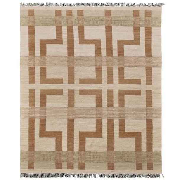 Ručně vázaný kusový koberec Leonidas DESP P124 Beige Mix, 80x150, béžová, hnědá, chodba / předsíň, Diamond Carpets India