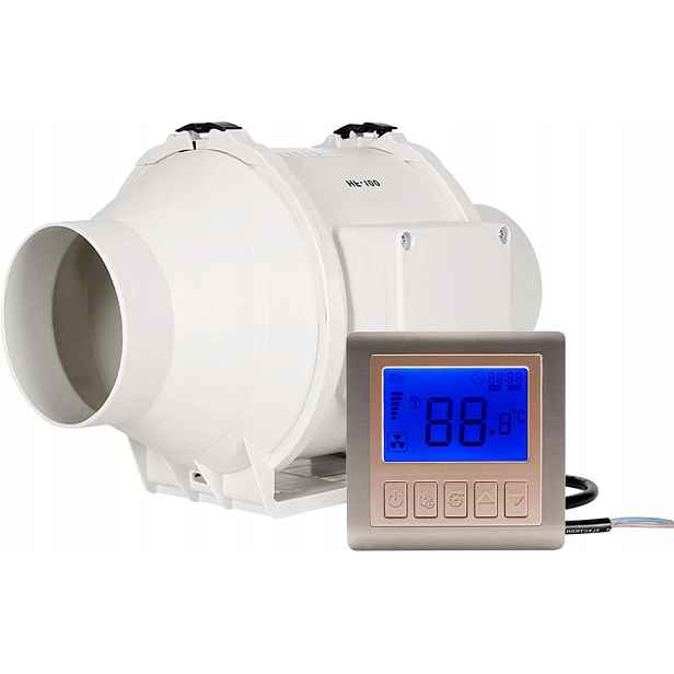 Kanálový odtahový ventilátor 150 mm s inteligentním ovládáním
