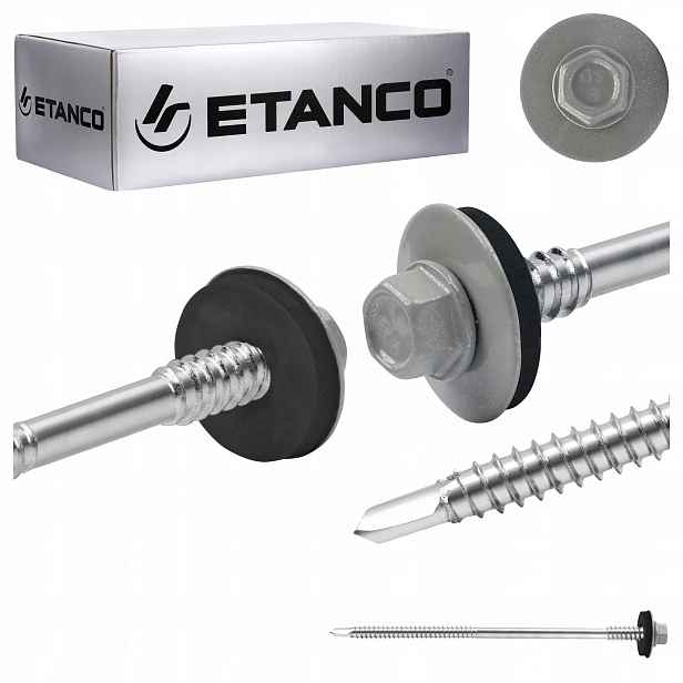 Šrouby do sendvičové desky 125 mm Ral 9006 100 ks pro kov Etanco GT6