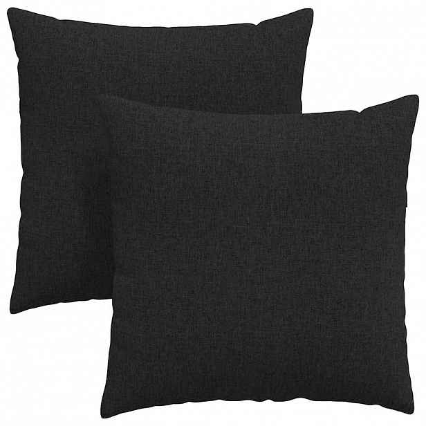 vidaXL Pohovkové polštáře 2 ks textil Černá 60 x 60 cm