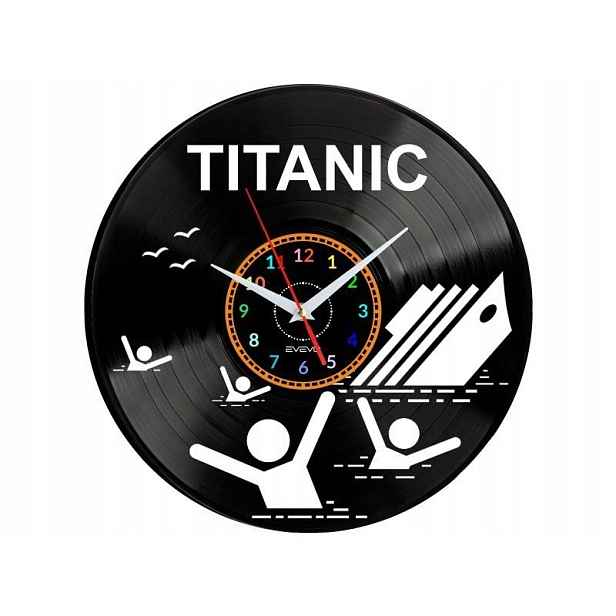 Titanic Dárek Originální dekorace do domu Hodiny z vinylové desky