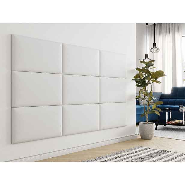 Čalouněný panel na zeď 70x40 PAG - bílá ekokůže