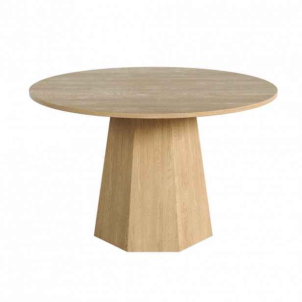 OKWISH JÍDELNÍ stůl 120/120 cm dubová barva z MDF pro 4–6 osob