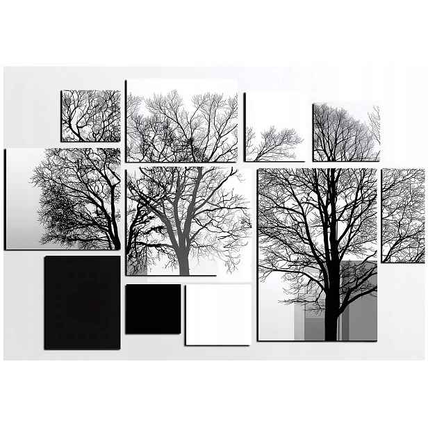 Fototapeta Stromy 3D Abstrakce Šedý Les Na Zeď Ložnice Obývací Pokoj 250x175
